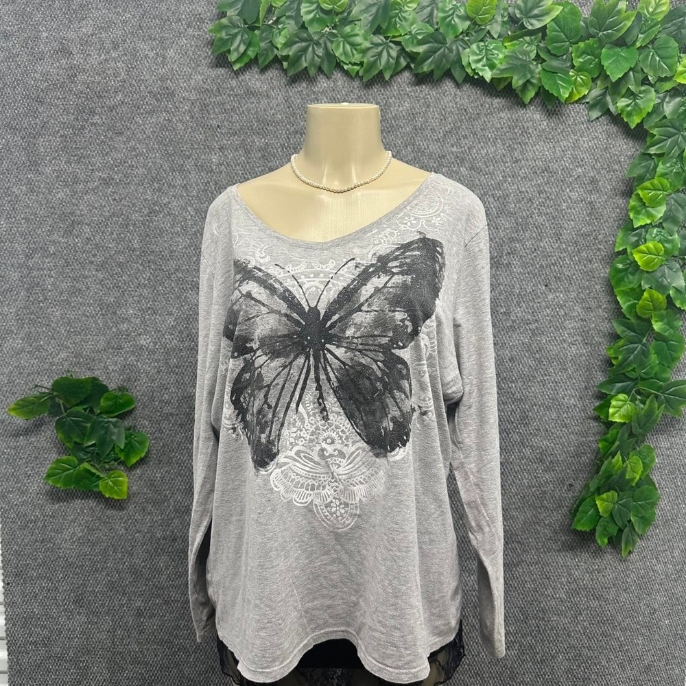 Hanes Butterfly Long Sleeve Top